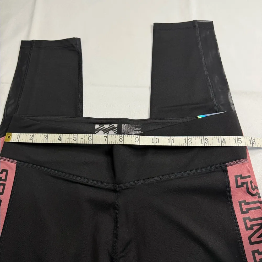 Victoria's Secret Black and Pink Leggings Sleek Design - Image 7