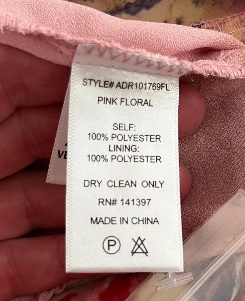 Floret Studios Pink Multi Floral Chiffon Ruffle Halter A-Line Mini Dress XS NWOT - Image 12