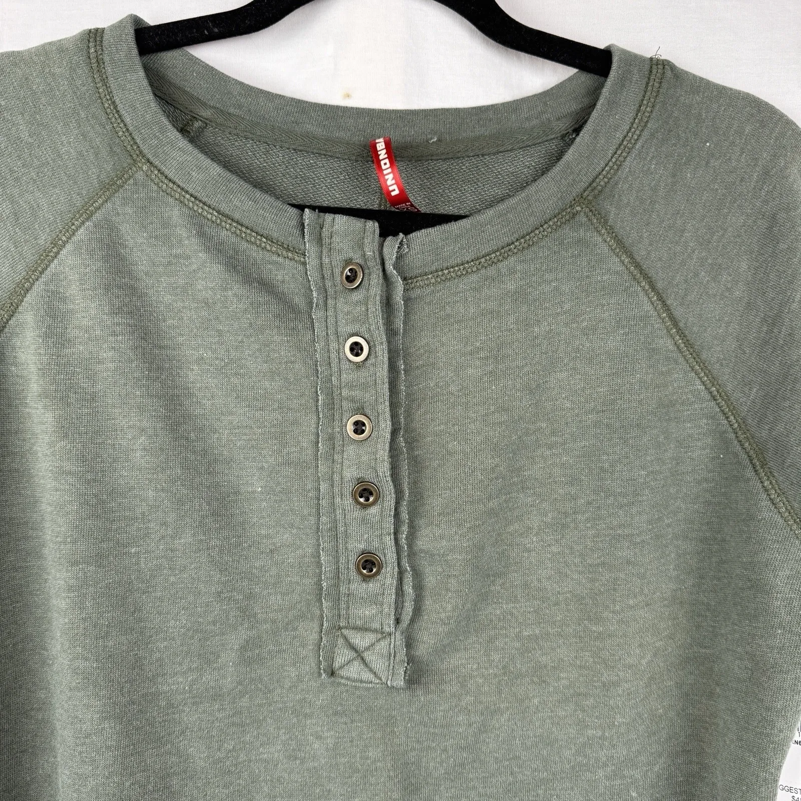 UNIONBAY Women's French Terry Henley Sweatshirt Size XS - Image 3