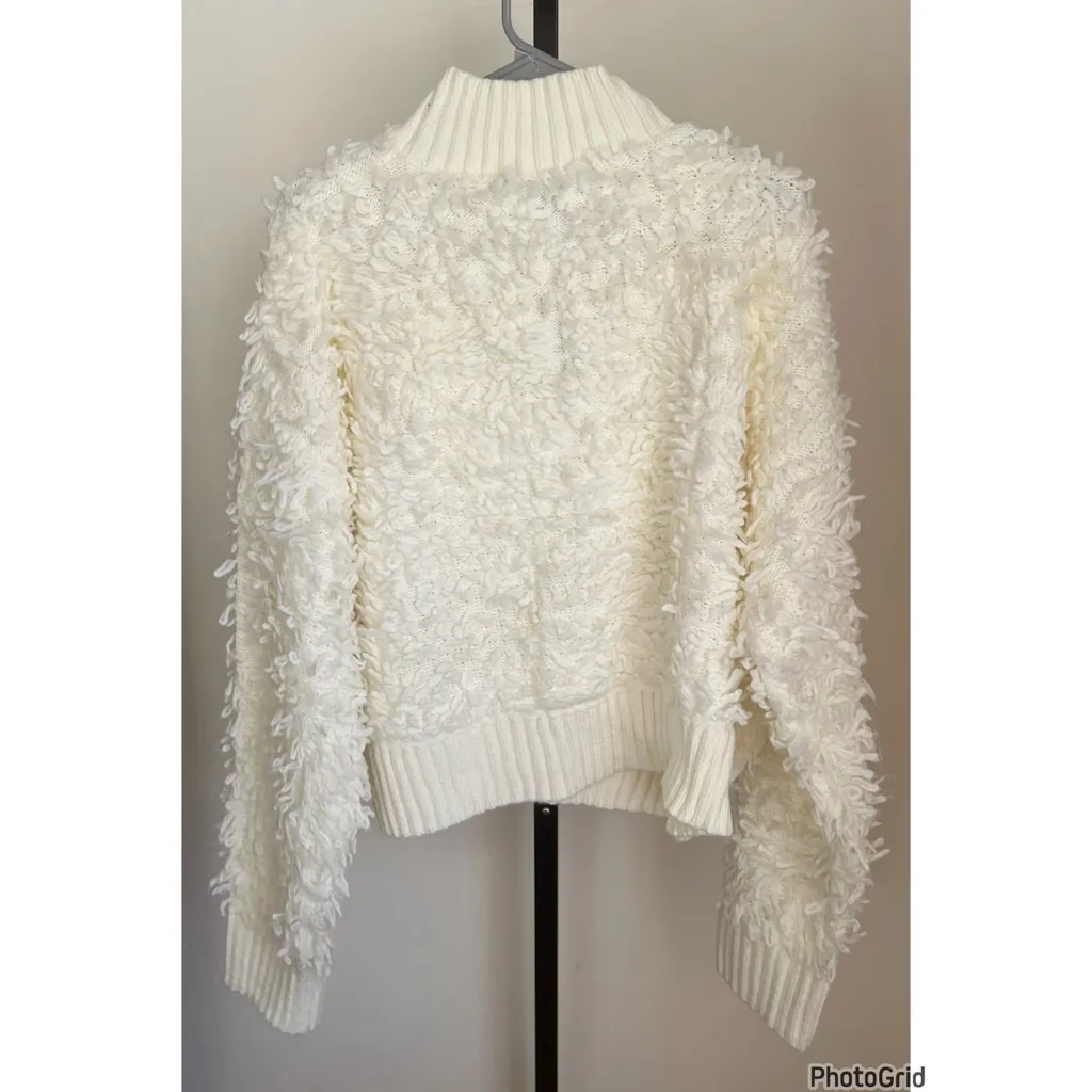 Anthropologie Maeve Callahan Mock Neck Loop Stitch Sweater 1X New With Tags - Image 4