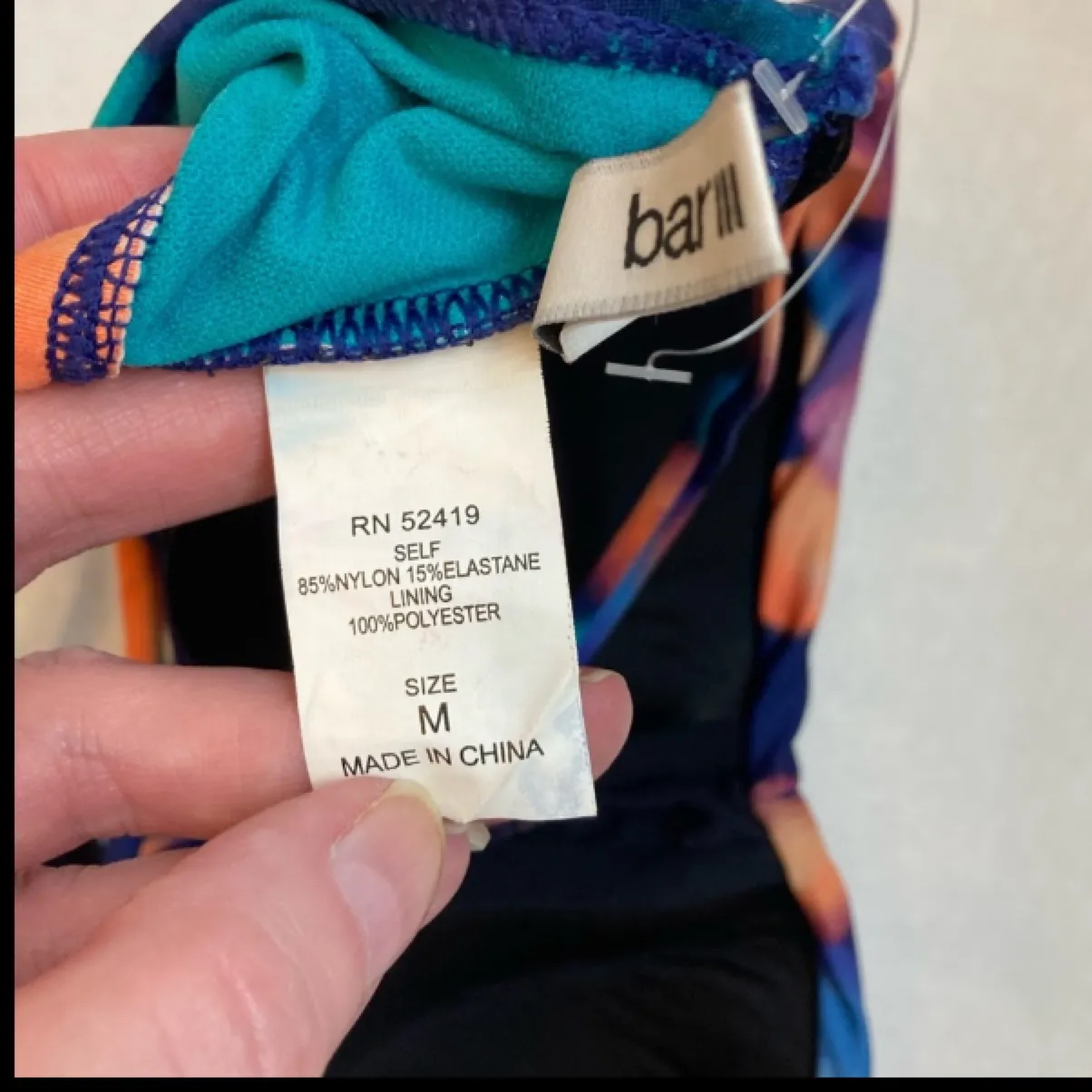 🌞NWOT Bar III padded bandeau bikini Navy blue bottoms A - Image 4