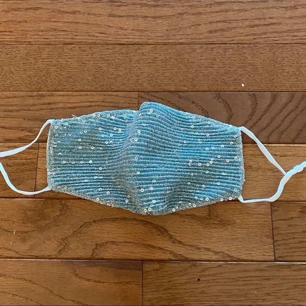 Sequin Mask‎ Adjustable Blue NWT - Image 10