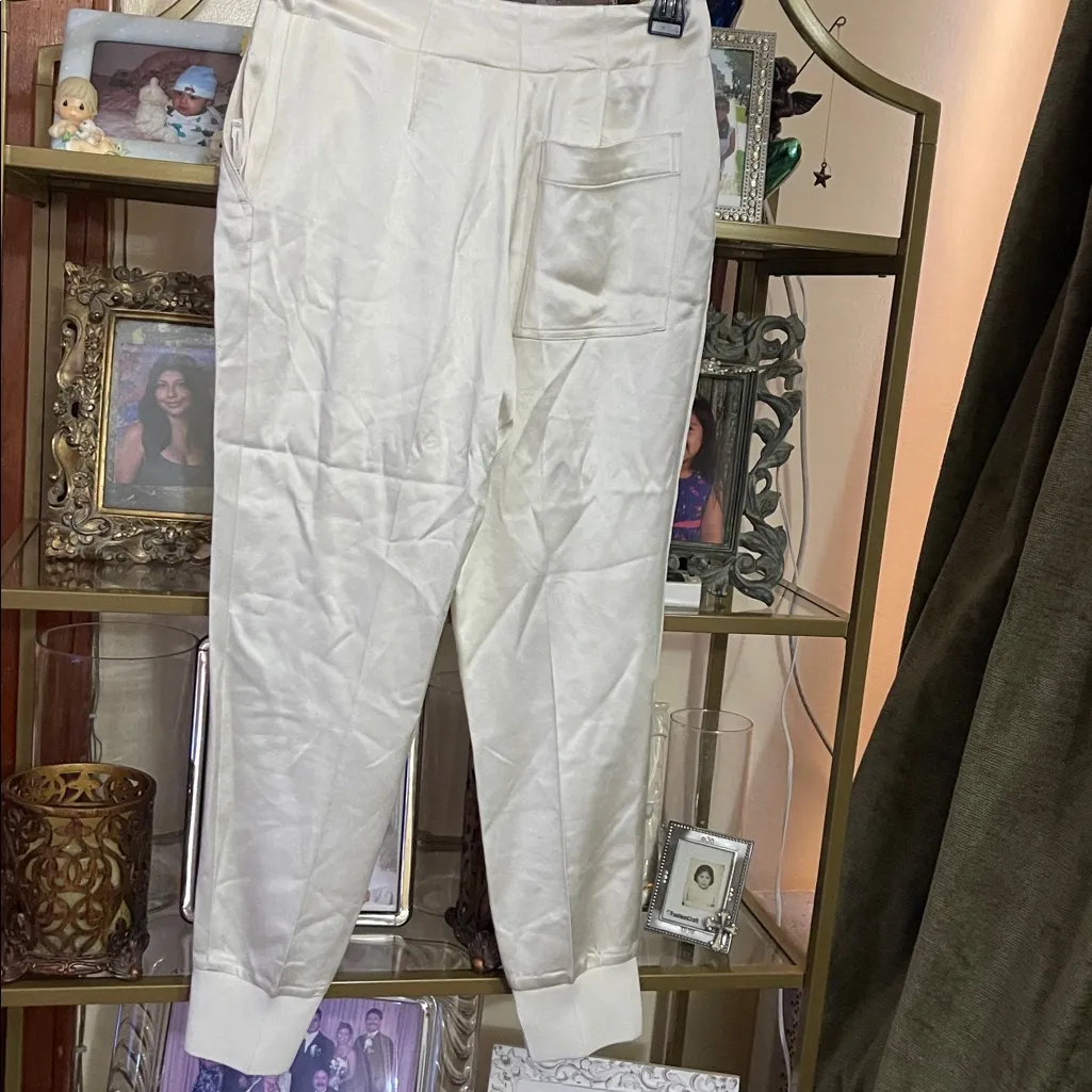 3.1 Phillip Lim Crepe Satin Jogger With Ghost Waistband Ivory size 0 - Image 8