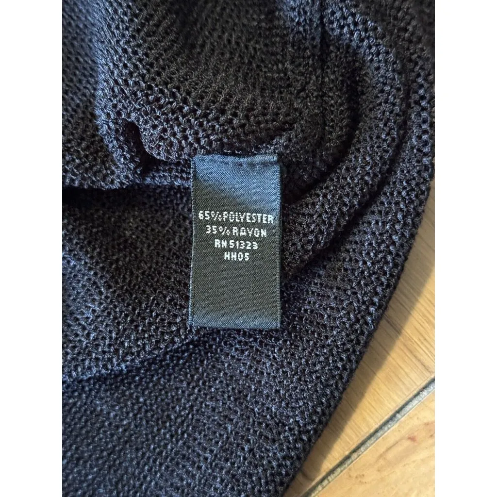 Josephine Chaus Black Sleeveless Lightweight Polyester Blend Sweater Size Large - Image 7