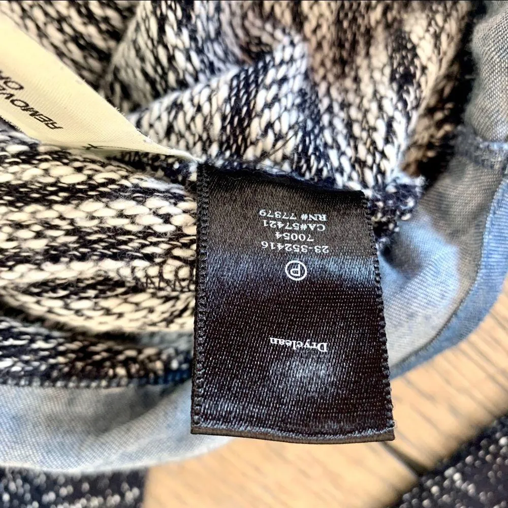 Ann Taylor Tweed Layered Pullover Navy Blouse XS - Image 9