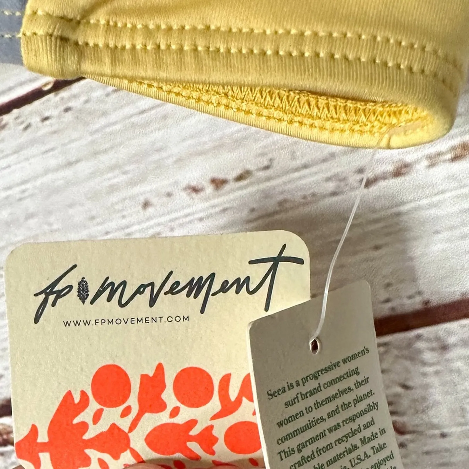 NEW Free People Seea Vega Lotus Gray and Yellow Bikini Top, NWT, Small, MSRP $75 - Image 12