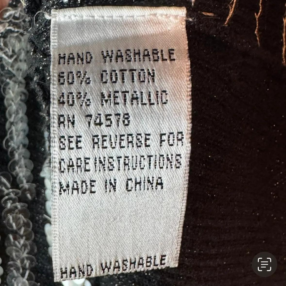 VTG 1990's Cache Women Stretch Knit Sleeveless Silver Sequin Top Size Medium - Image 12