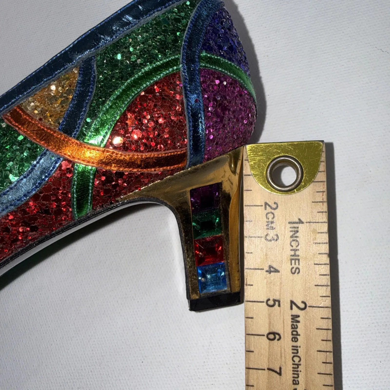 Vintage Margaret Jerrold Retro Holiday Party Glitter Jeweled Pumps Heels Shoes 7 - Image 13