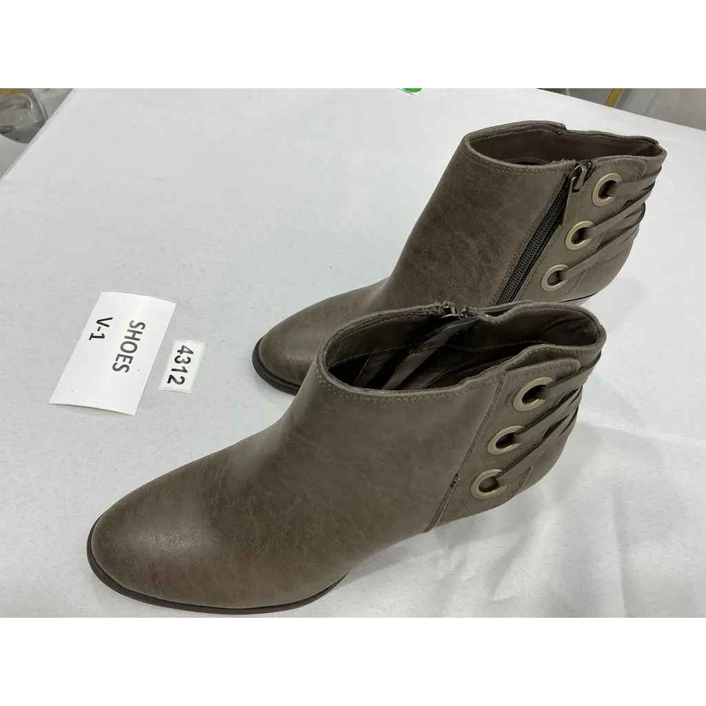 Womans Inc Jesaa Ankle Boots 9.5 M Brown Strappy Block Heel - Image 3