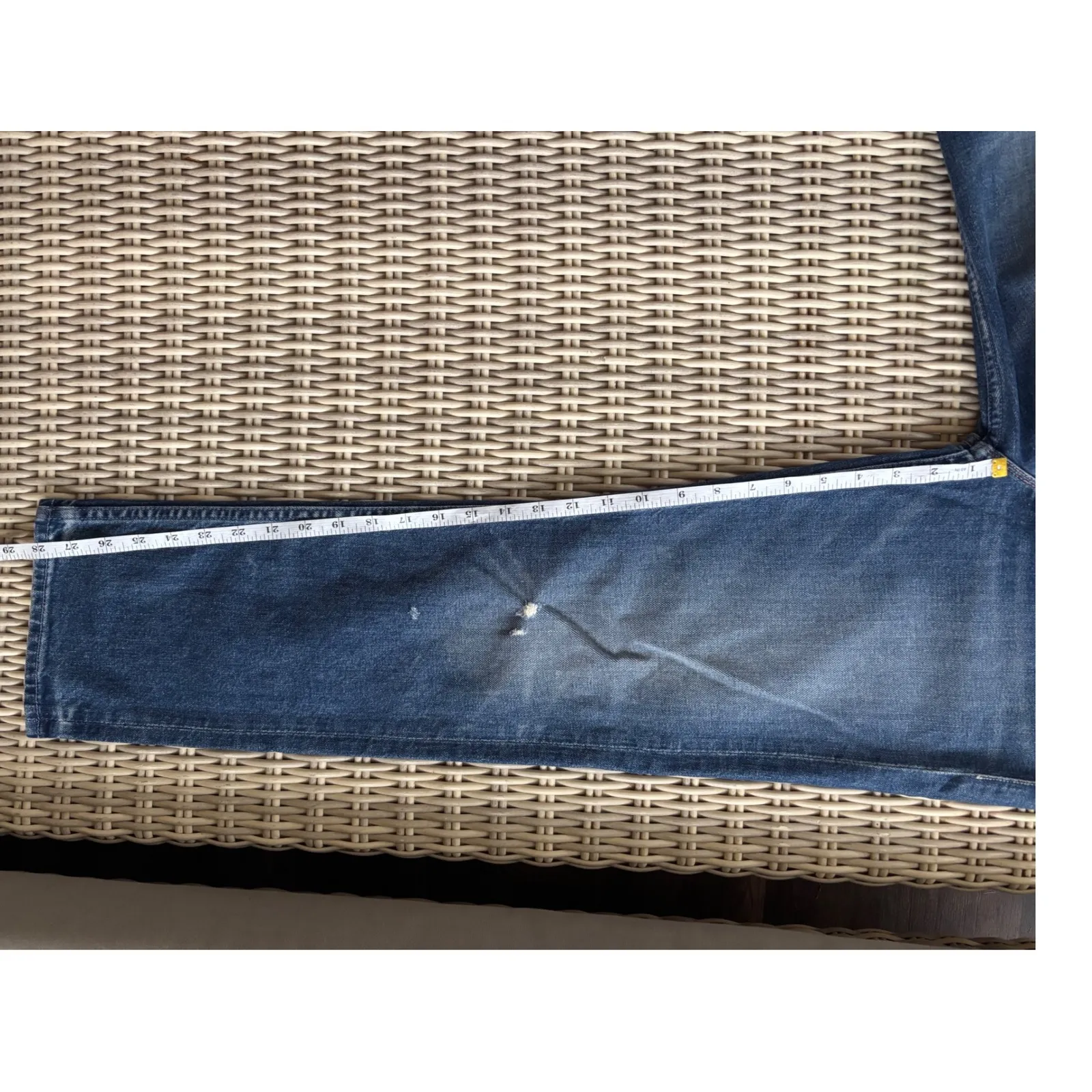 MOTHER Superior The Pixie Tomcat Ankle Jeans 27 Boho Distressed layered timeless Blue - Image 11