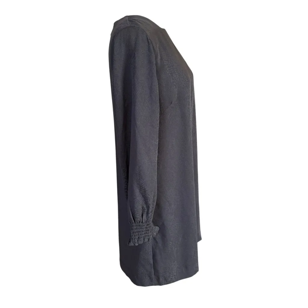 Ann Taylor black petite 4P shift dress with back zip closure ruffled sleeves NWT - Image 3