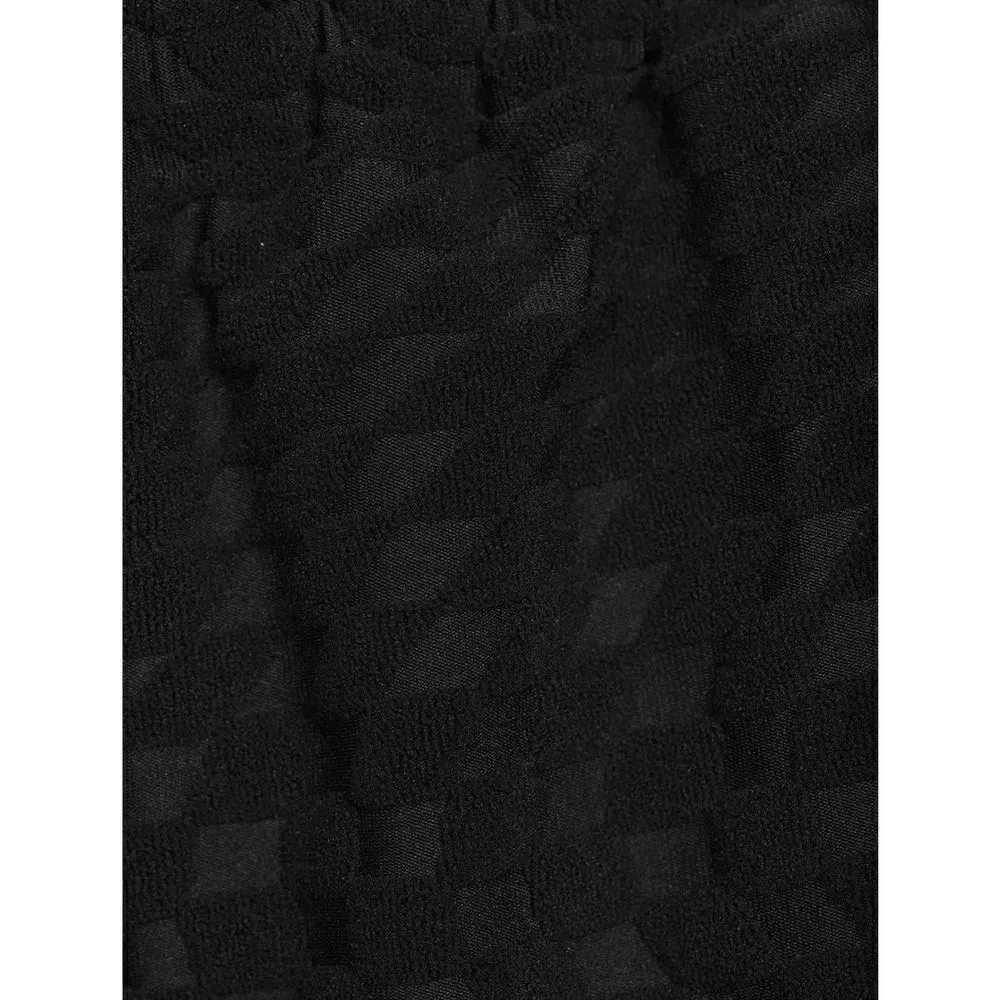 NWT Good American Terry Jacquard Woven Casual Shorts Sz 7 4XL Black Textured - Image 5