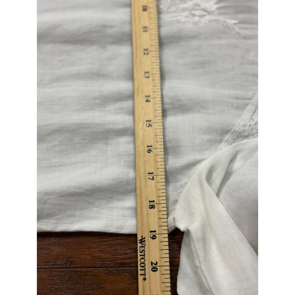 Zara S White Lace Embellished Victorian Blouse Lace Ruffle High Neck Long Sleeve - Image 8