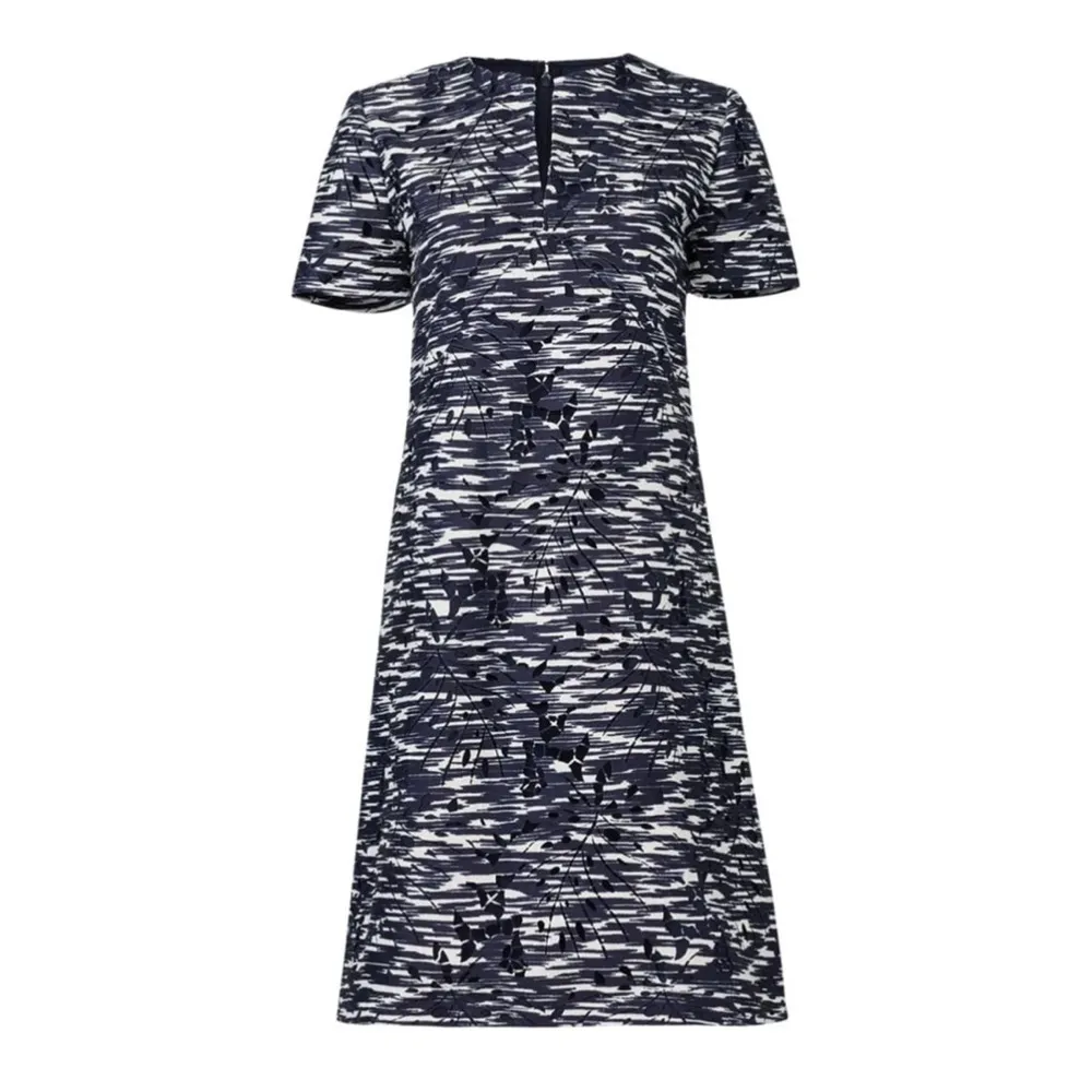 Dina Space Dyed Cutout $498 Navy Dress Size 6 Excellent Condition! - Image 3