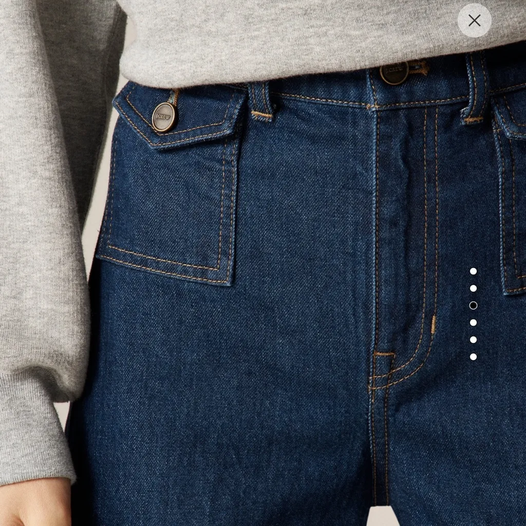 J.Crew Petite vintage flare jean with flap pockets Rinse Wash - Image 2