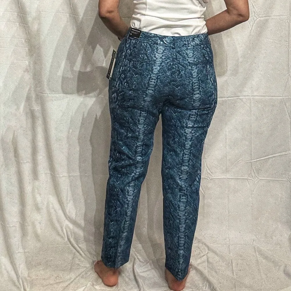 Larry Levine Navy Grey Ankle Slim Leg Pants Sz 10 NWT - Image 11