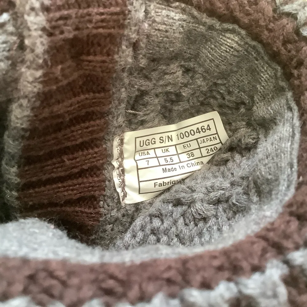 Ugg Australia women’s gray cable knit Leland fold over boots size 7 - Image 7