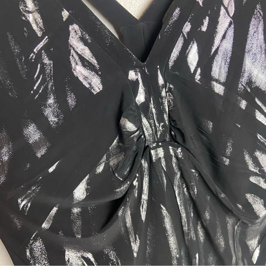 Daytrip Size Large Black Going Out Top Short Sleeve Metalic Fairy Goth Y2K Shirt - Image 6