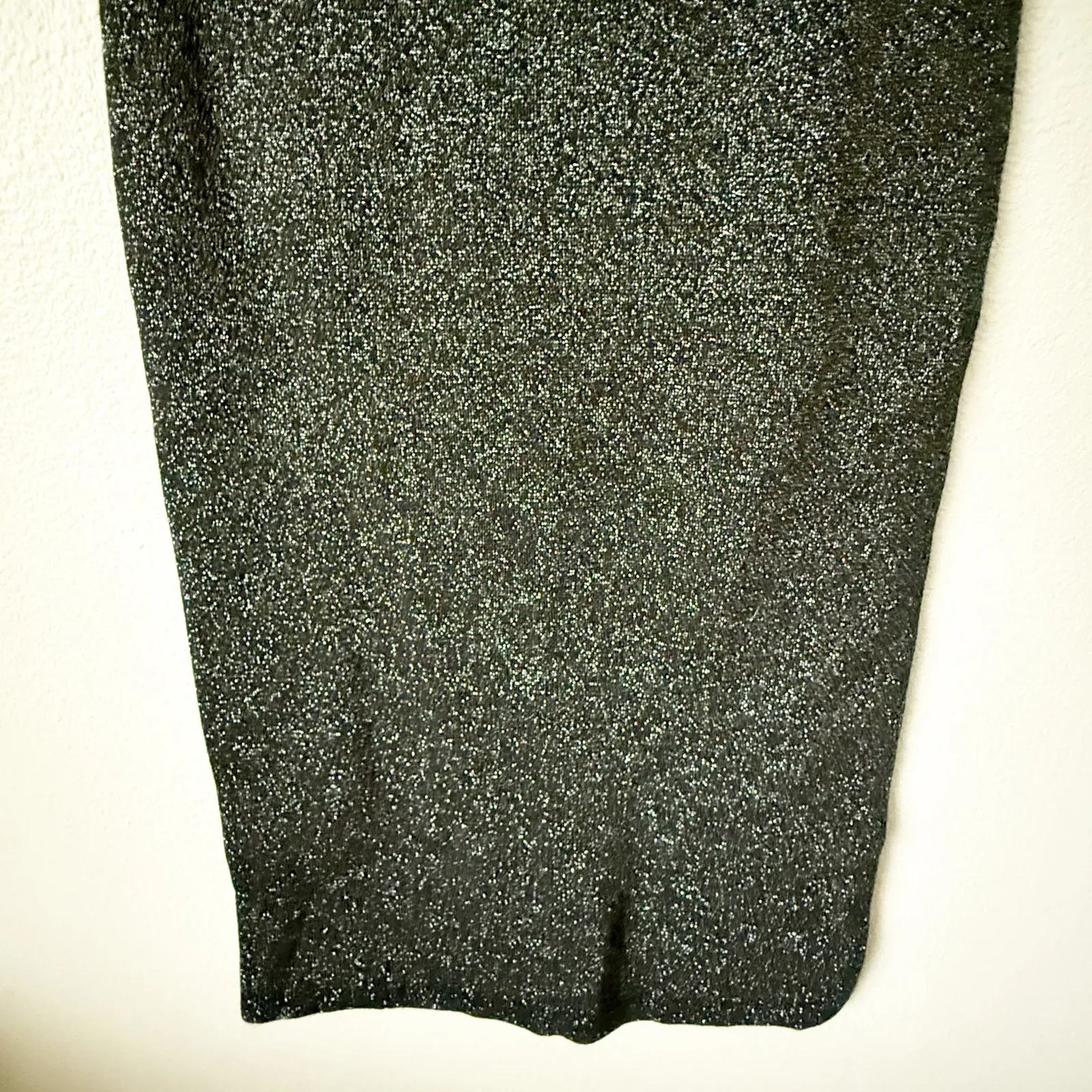ABERCROMBIE & FITCH | Black Sweetheart Sparkle Strapless Dress | Size Large Tall - Image 6