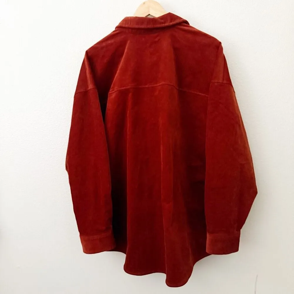 MADEWELL | Corduroy Oversized Shirt-Jacket Stained Mahogany Burnt Orange | XXL - Image 10