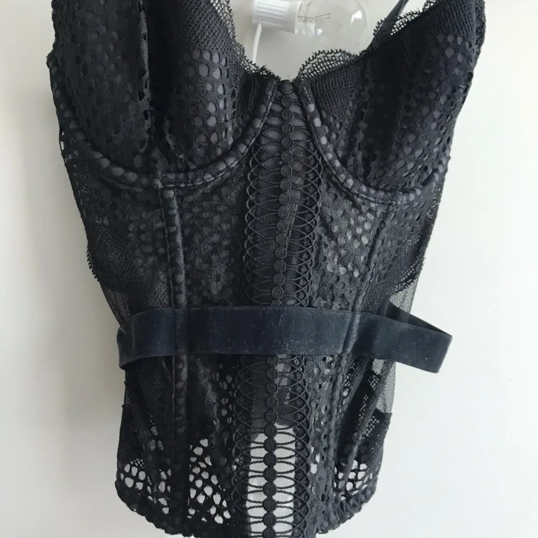 Victoria's Secret Lingerie Bodice Top Black Size XS - Image 2