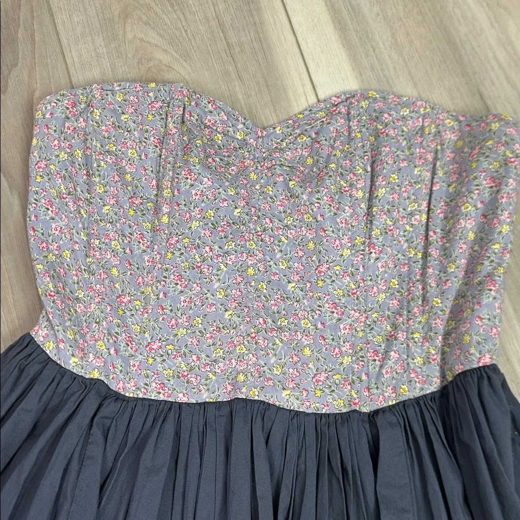 Anthropologie Maeve Addy floral strapless mini dress size 4 - Image 3