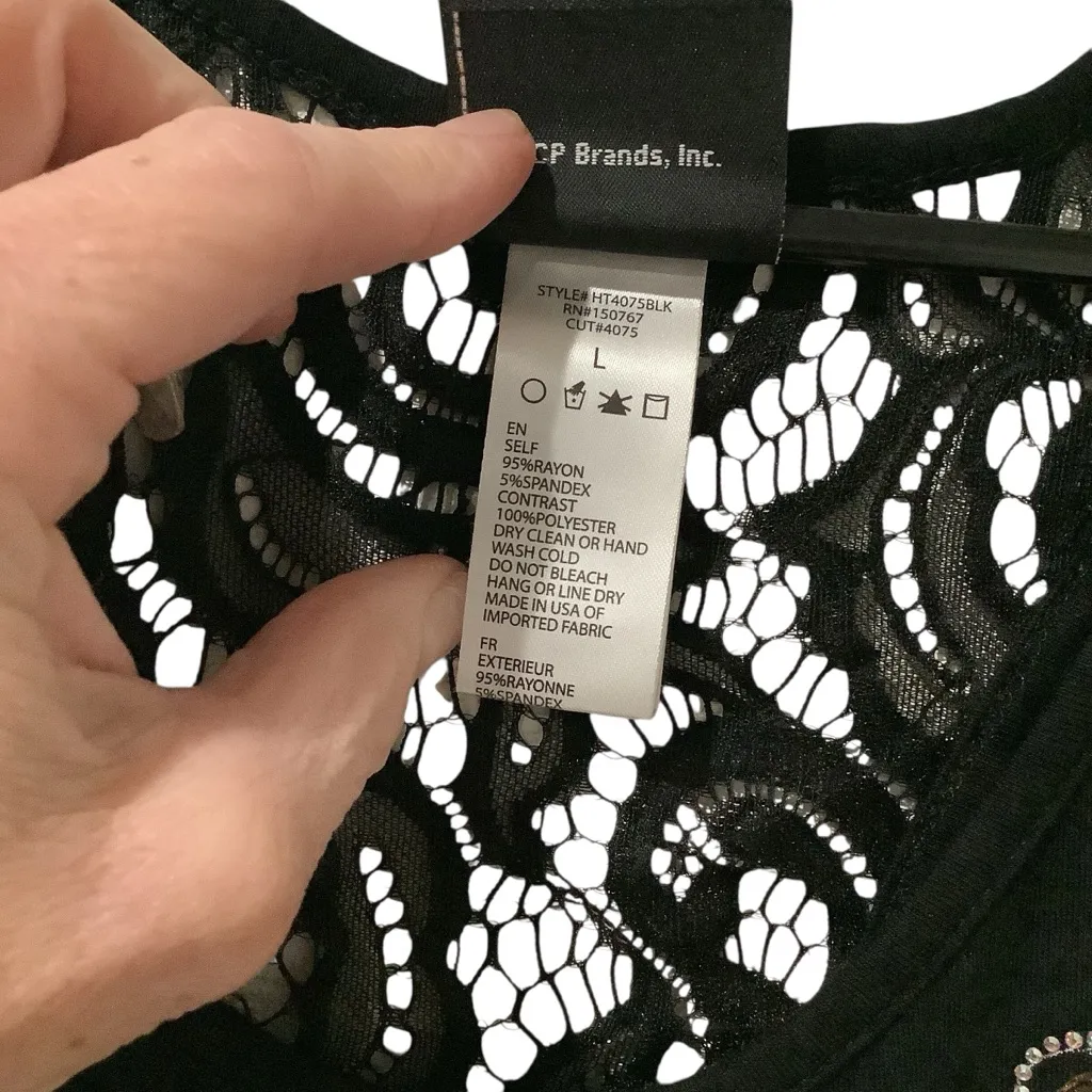 Harley-Davidson Women’s Black, Bronze & Bling Graphic Tank Top BRAND NEW Size L - Image 11