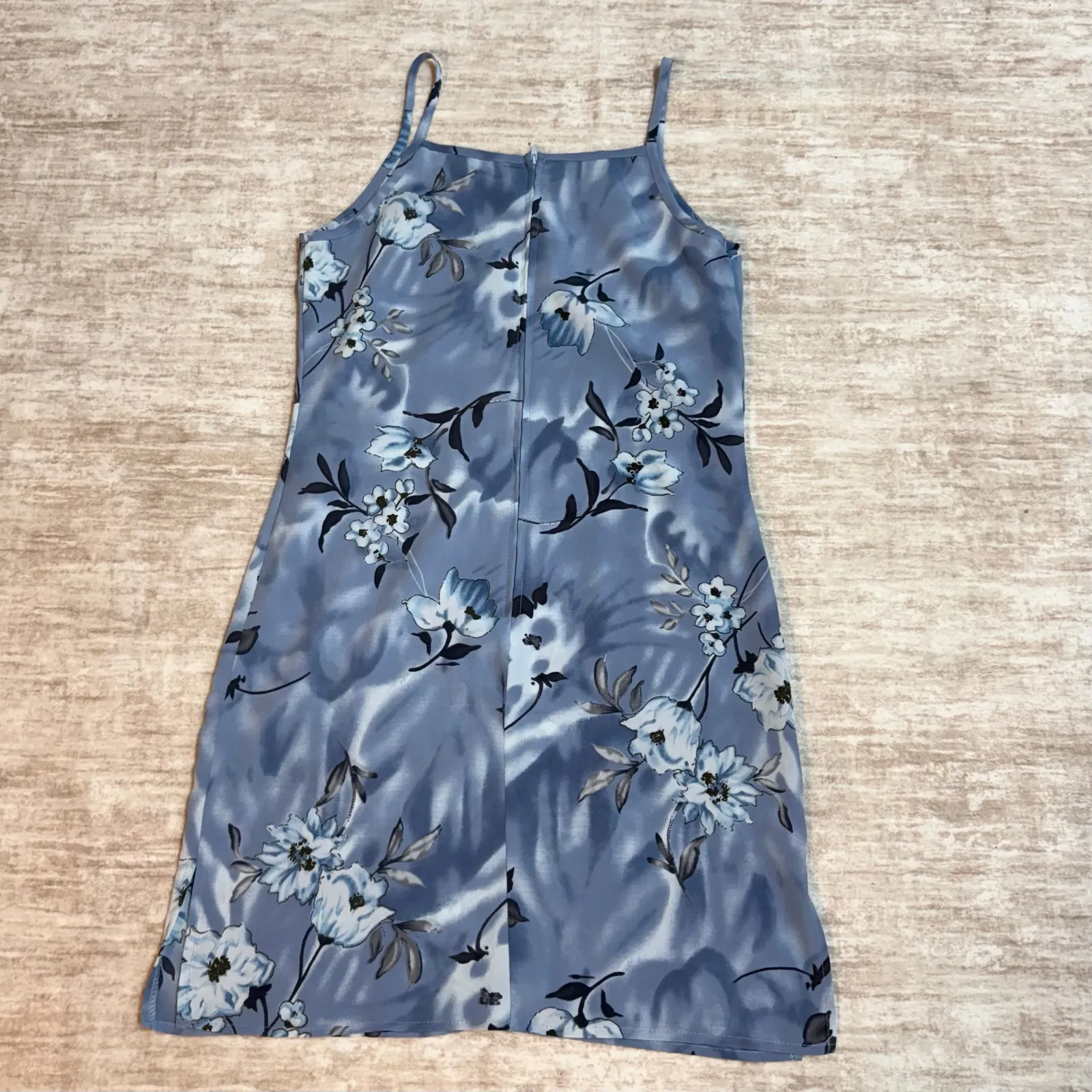 M Collection Juniors 7/8 Retro Y2K Vintage Blue Floral Slip Dress Coconutgirl Size undefined - Image 5