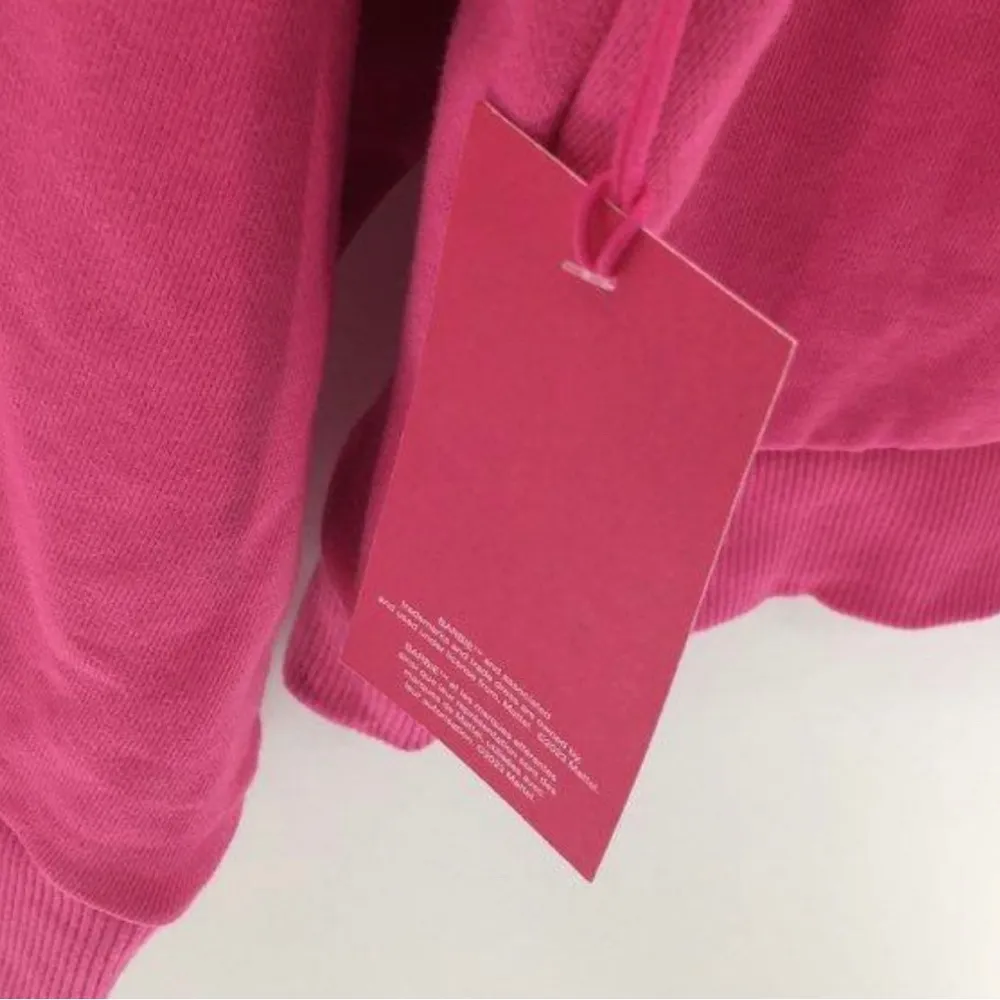 Vans x Barbie Rene Hot Pink Oversized Long Sleeve Crew Sweatshirt Large NEW - Image 8