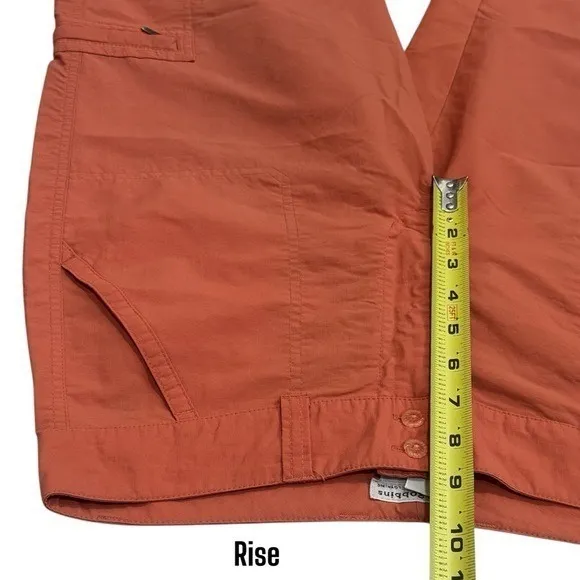 Royal Robbins Orange Nylon Utility Outdoor Hiking Crop Pants Women's Size 8 - Image 9