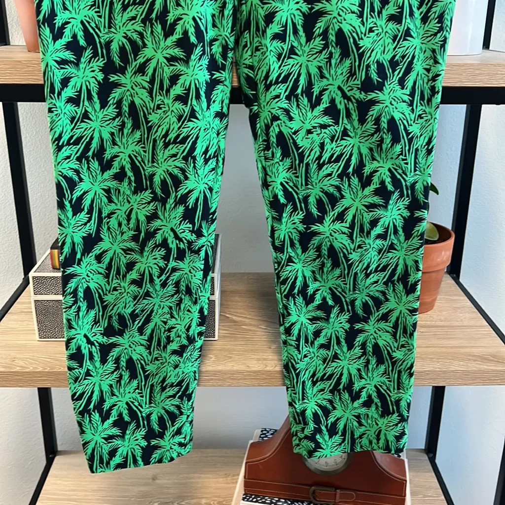 Banana Republic Martin Fit Mid-Rise Palm Tree Print Dress Pant Trouser, 8 - Image 3
