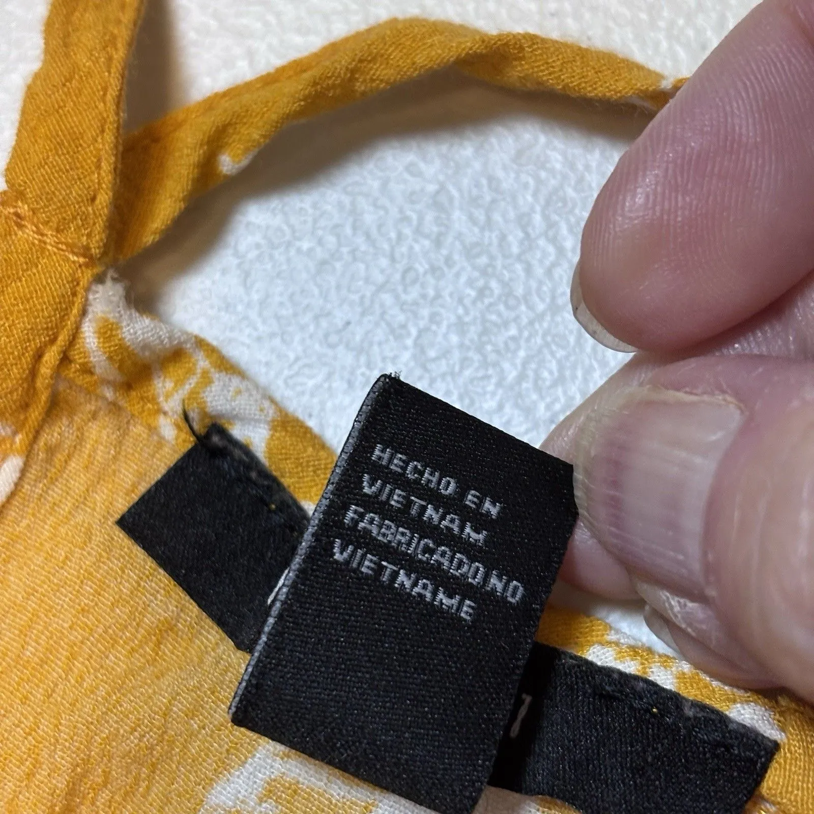 Forever 21 Yellow Floral Mini Sundress Small New Spaghetti Strap Fit And Flare - Image 8