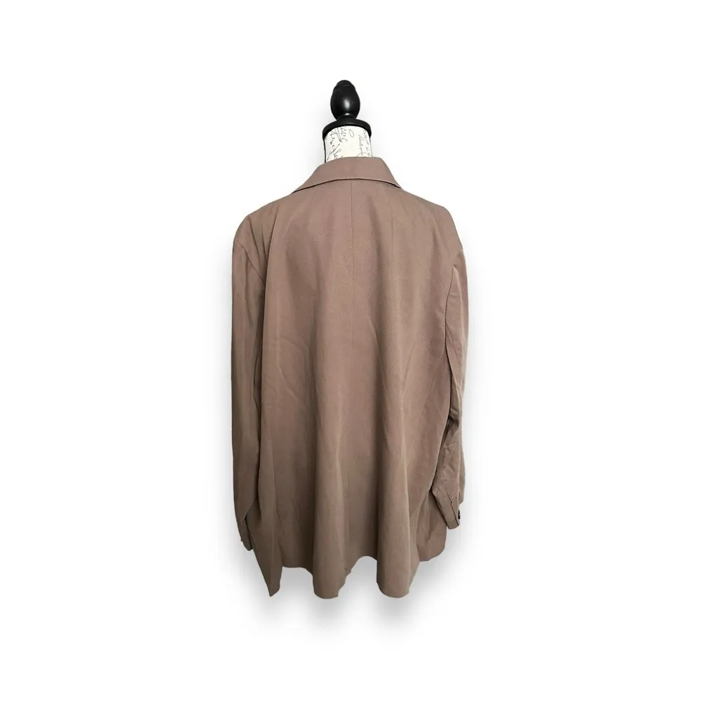 Madewell Plus Drapeweave Caldwell Double Breasted Blazer Castle Rock Tan 4X - Image 2