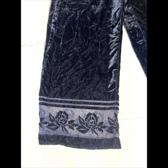 Made Fashion Week for Impulse Women Pants M Black Velvet Trousers Pants‎ W Mesh Size M - Image 3