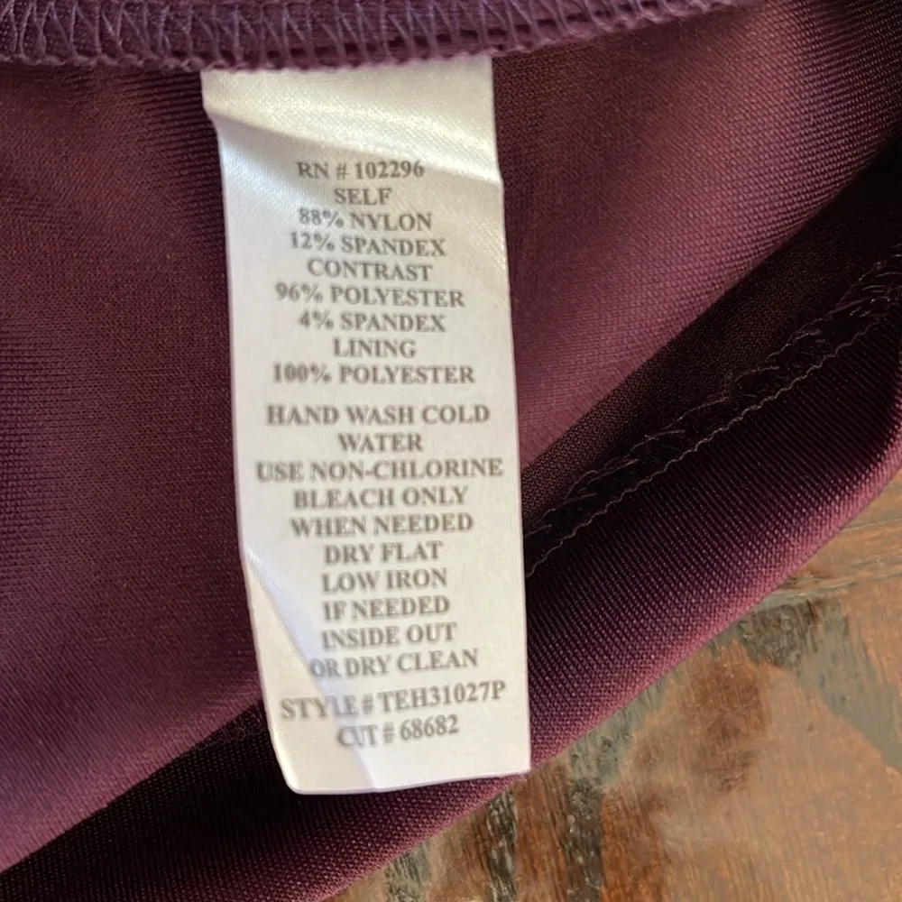 Connected Apparel plum Midi Dress, size 8P - Image 7