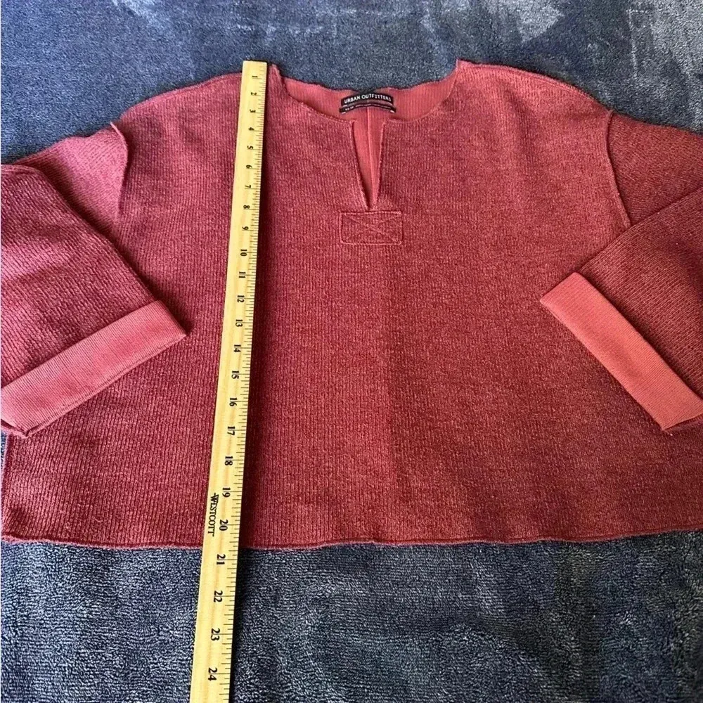 Urban Outfitters Oversized Cropped Cuff Sleeve Sweater size XS - Image 2
