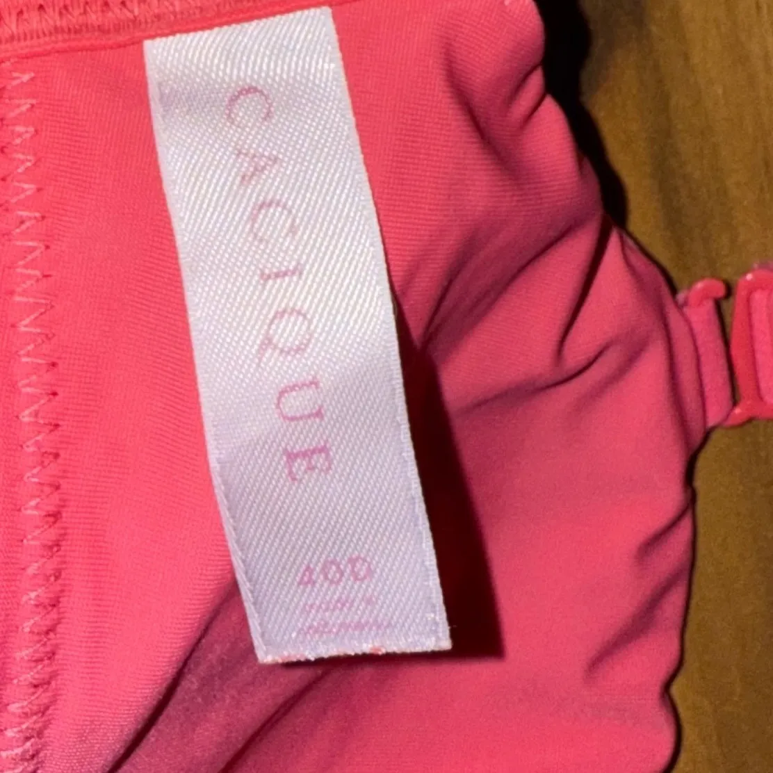 Cacique Pink Full Coverage Underwire Bra Adjustable Straps Women's 40D dainty - Image 5