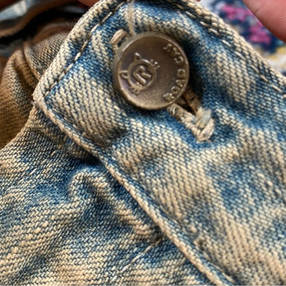 Vintage 90s/Y2K RARE Road Cat Suede And Felt Patchwork Maxi Denim Skirt Size M Size M - Image 7