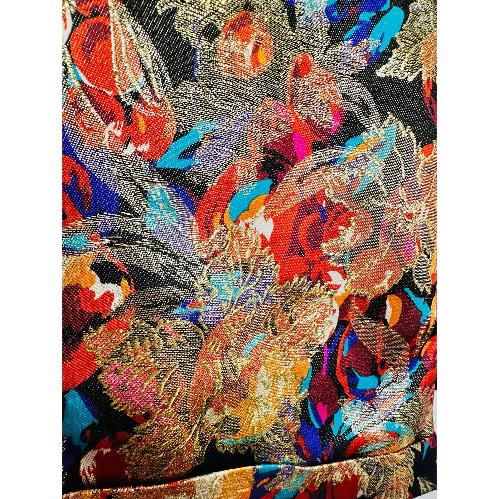 YVES SAINT LAURENT NEW Multicolor Floral Silk Blend Mini Shorts size FR 38 US M - Image 8