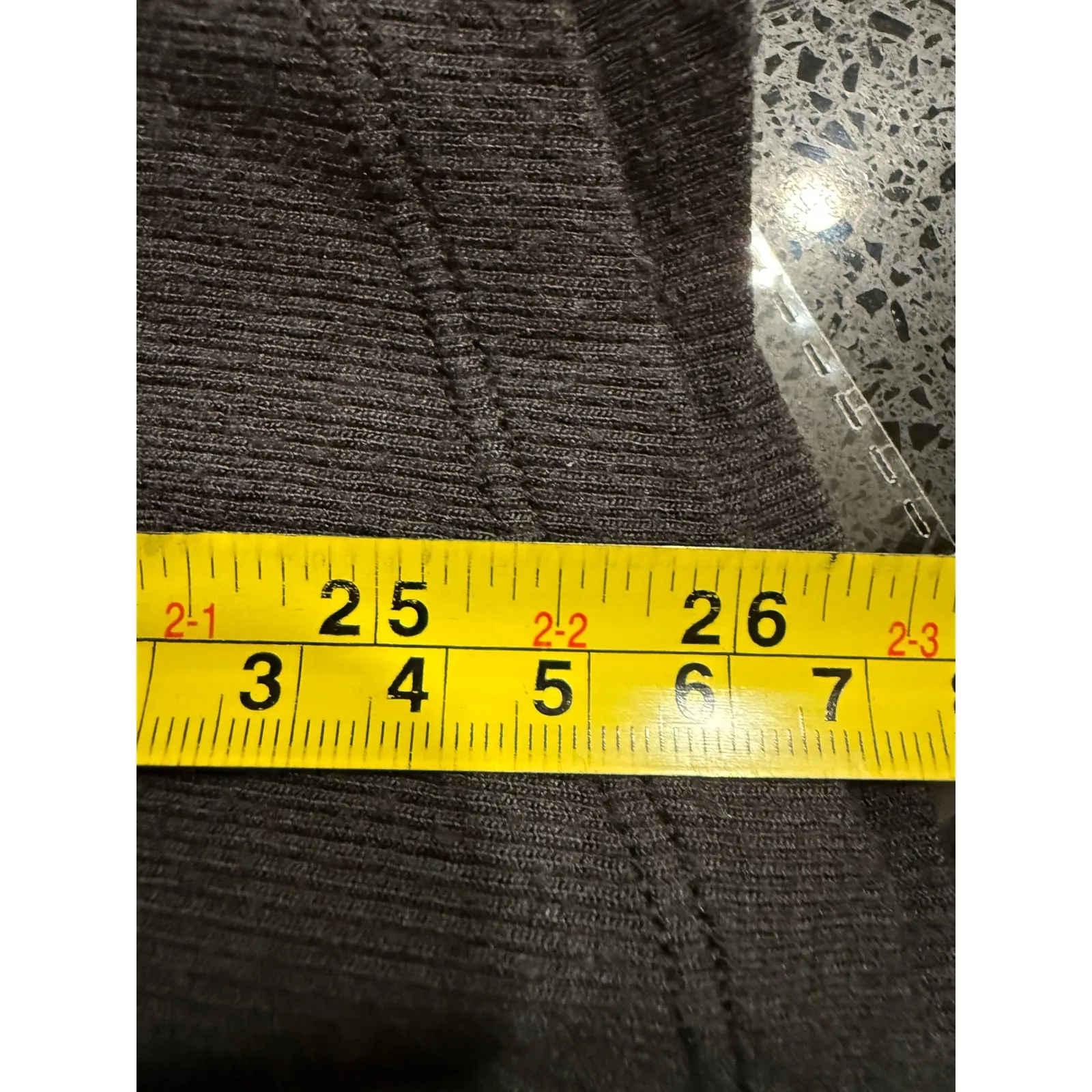 Lululemon Dark Gray Ribbed Short Sleeve Fitted Top Athleisure Casual - Image 6