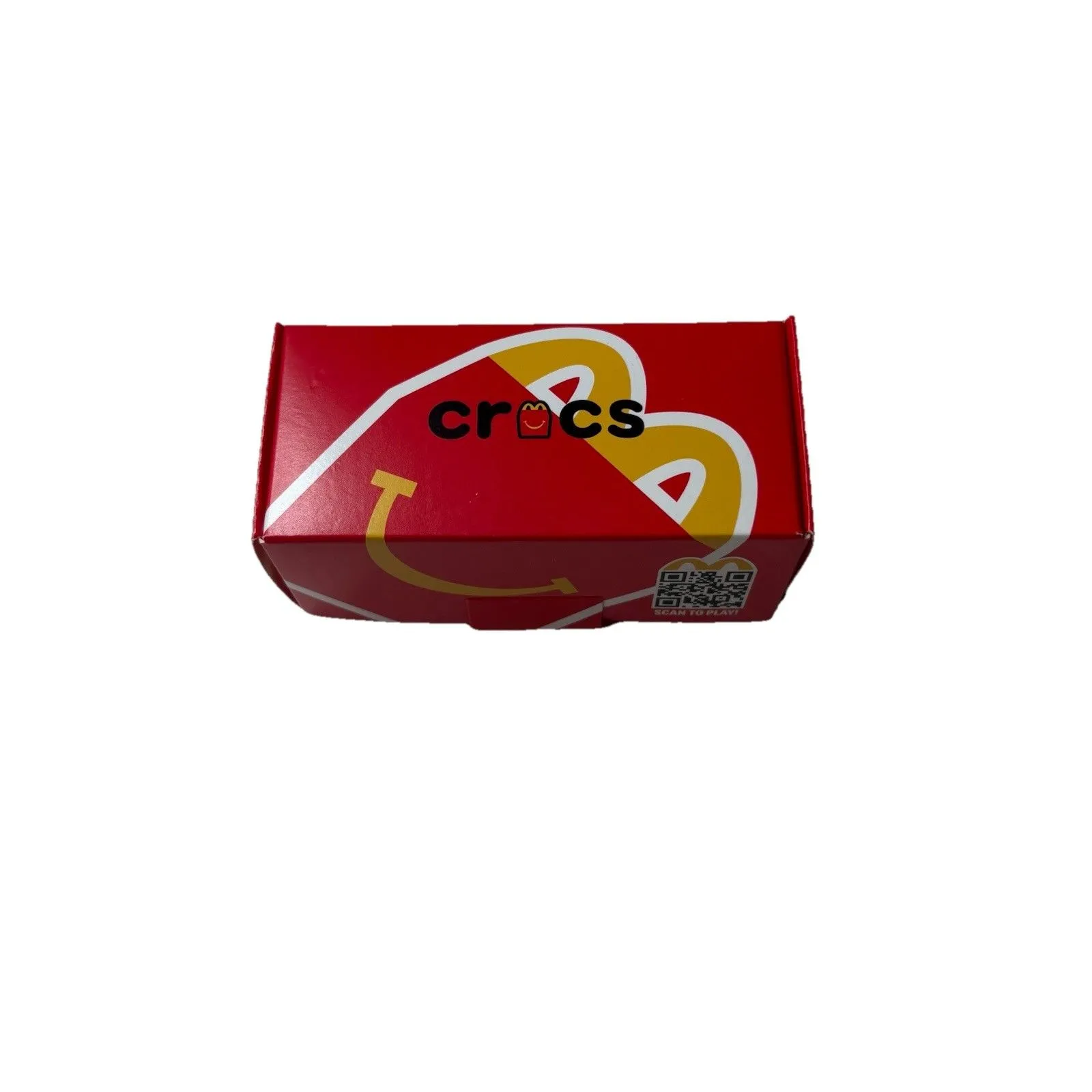 2024 McDonald's Mini Crocs Keychain Happy Meal Toy NEW IN BOX!! #3 Red Yellow - Image 3