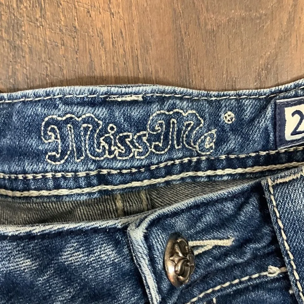 Miss Me Cutoff Bermuda Jean Shorts - Image 2