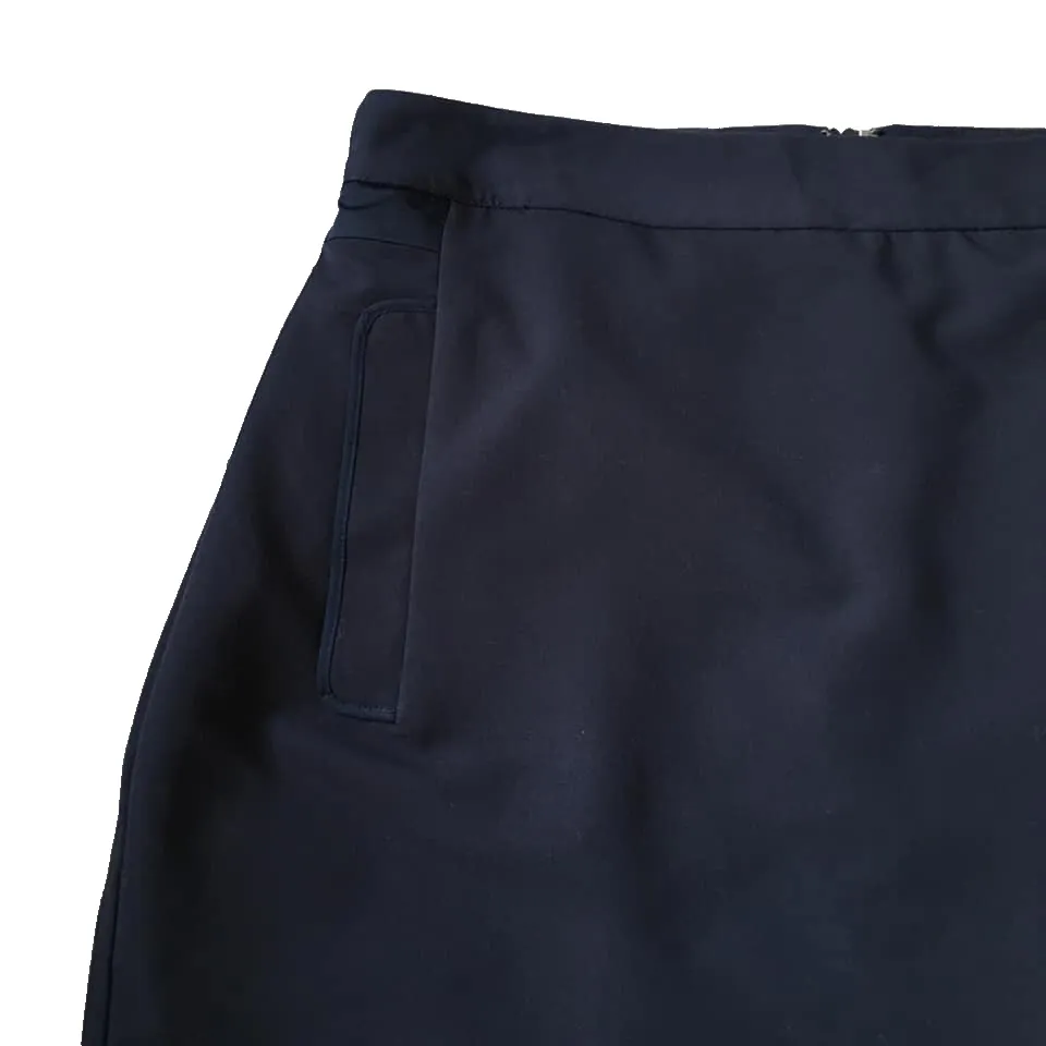 Moto Asymmetric Zip Pencil Suit Skirt Womens 16 XL Navy Blue Career Straight - Image 2