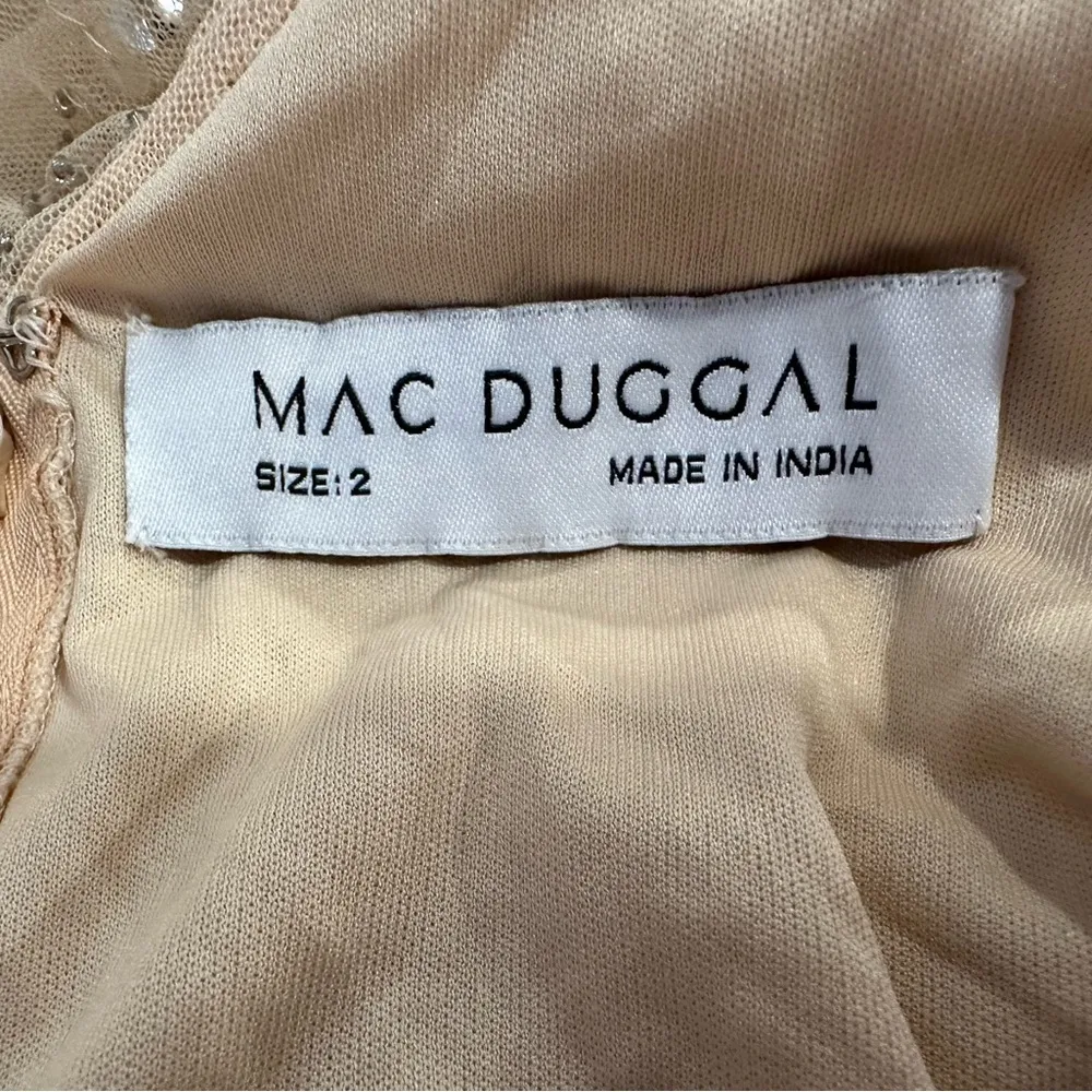 Mac Duggal Embellished Ruffled Faux Wrap Sleeveless Gown 10931 Sz 2 - Image 10