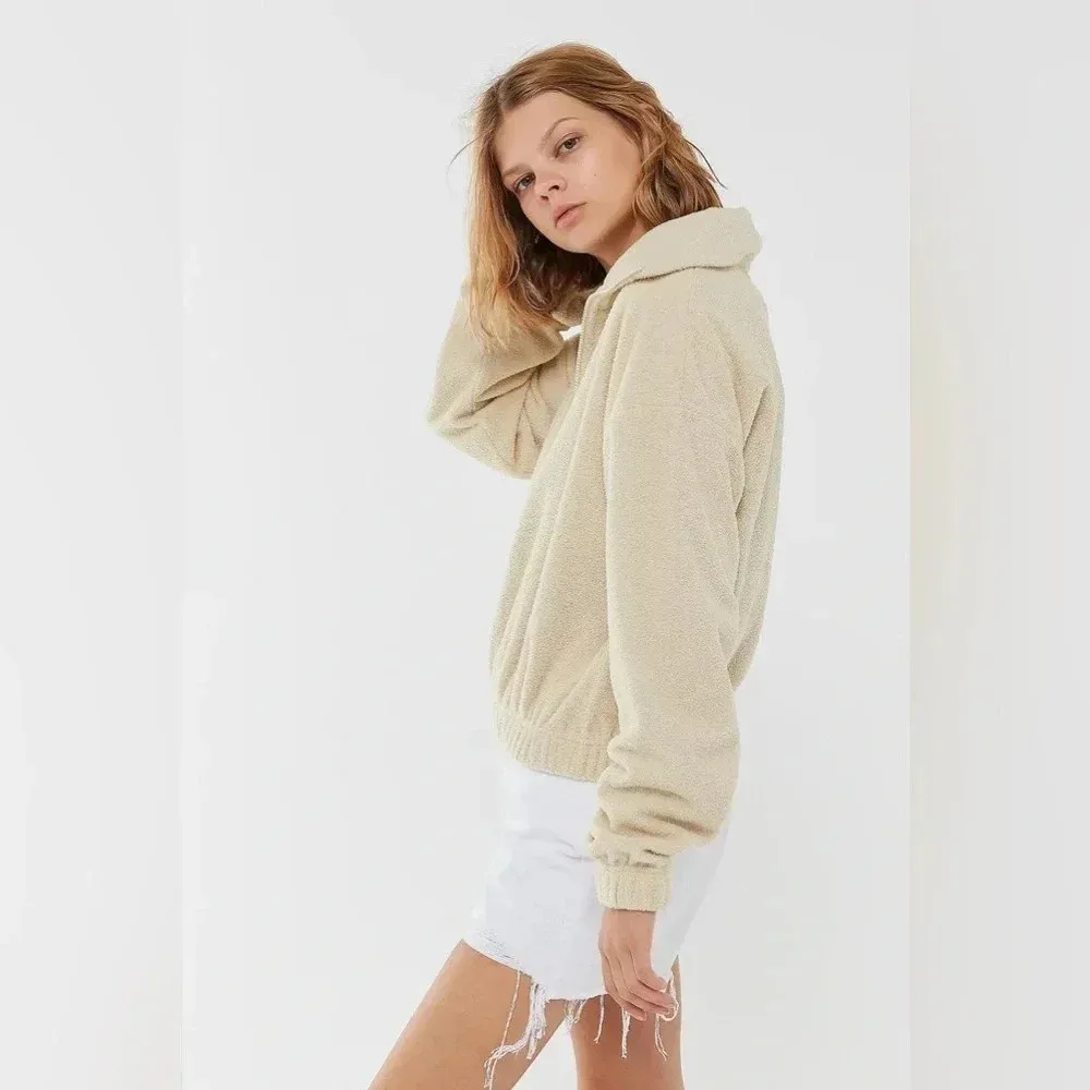 Urban Outfitters UO Track Meet Half-Zip Fleece Popover Sweatshirt Size Small S - Image 7