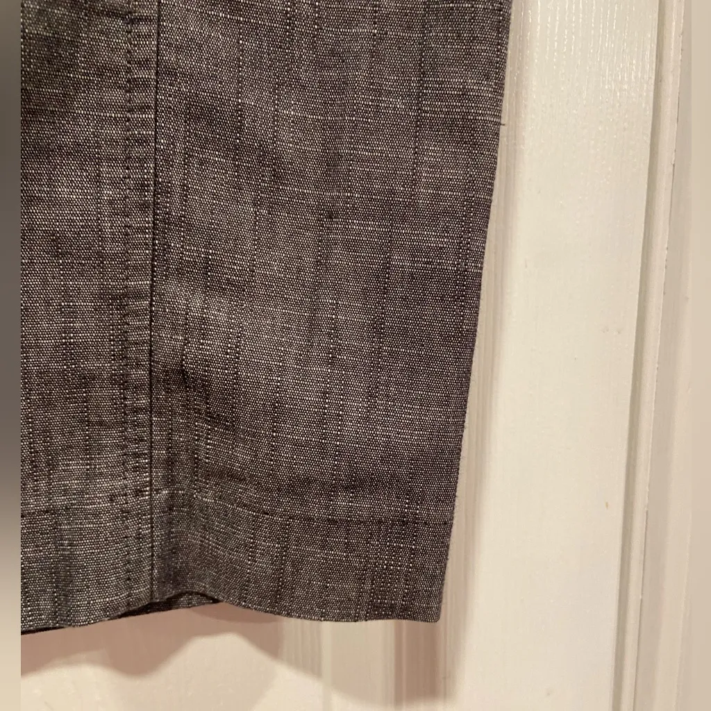 BCX Size 1 Gray High Waisted Pencil Skirt Sailor Button Detail Zip Back Fitted - Image 4