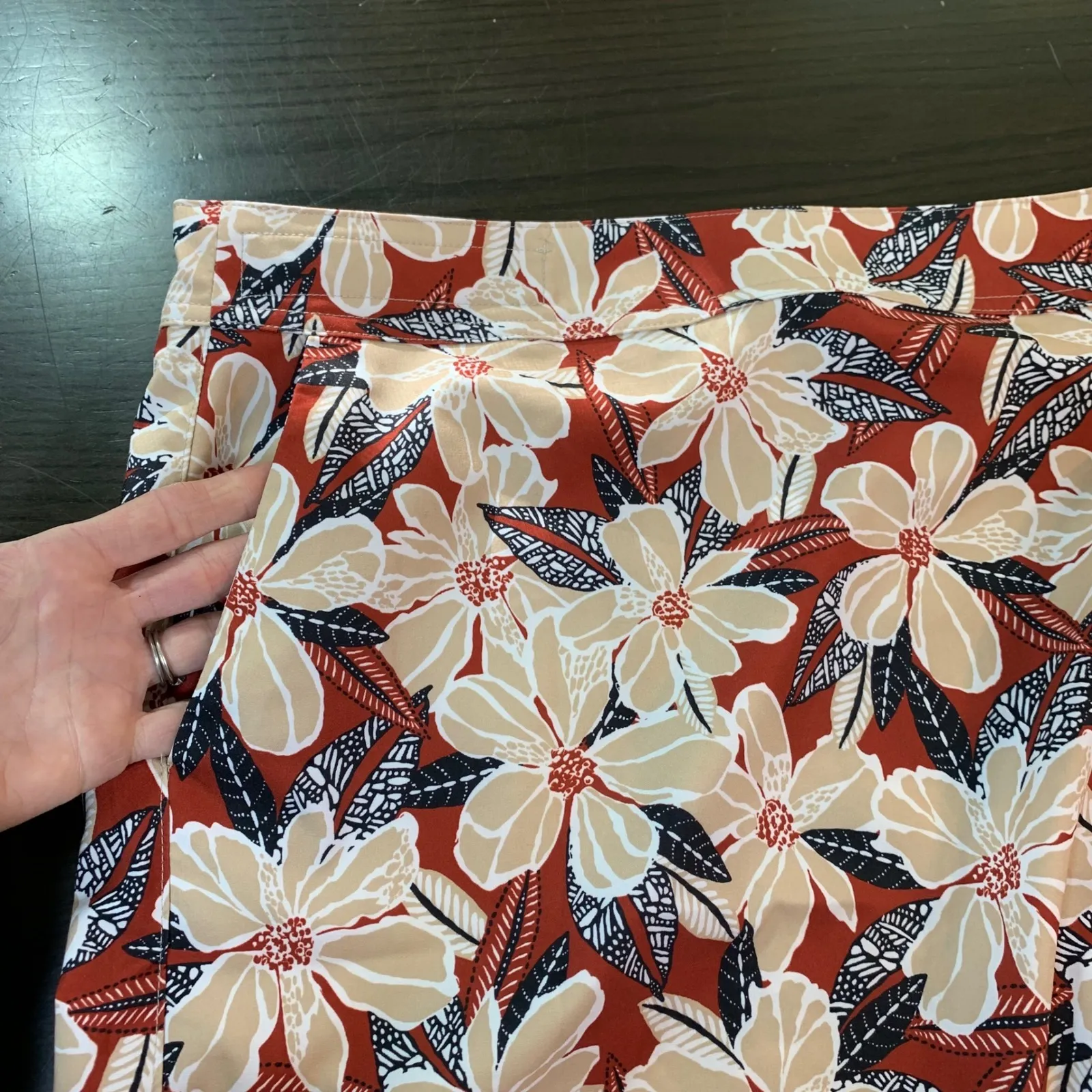 RipSkirt Hawaii Wrap Skirt‎ L Floral Quick Dry Travel Swim Coverup Beach Resort Red Size L - Image 6