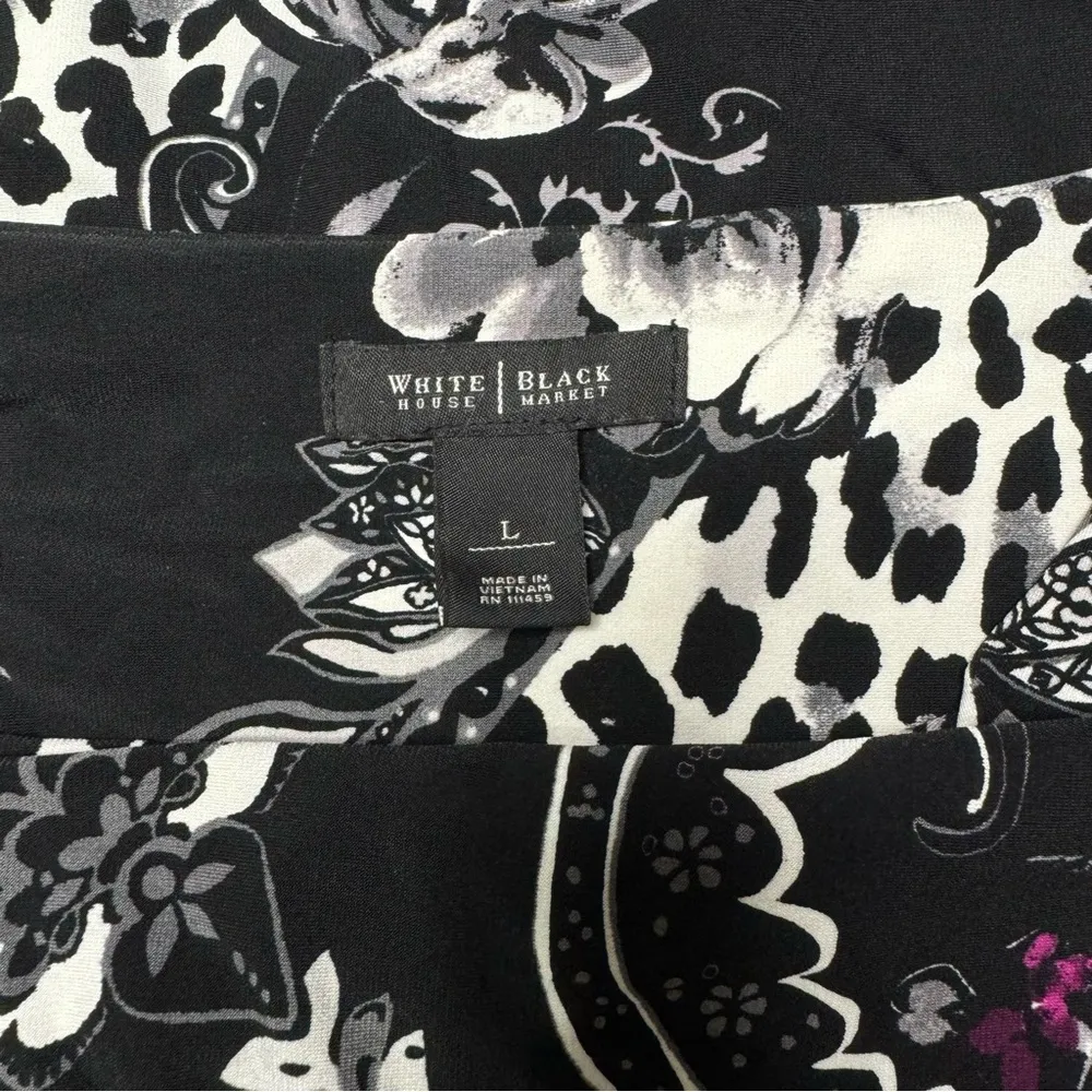 White House Black Market Floral Shift Dress Large - Image 8