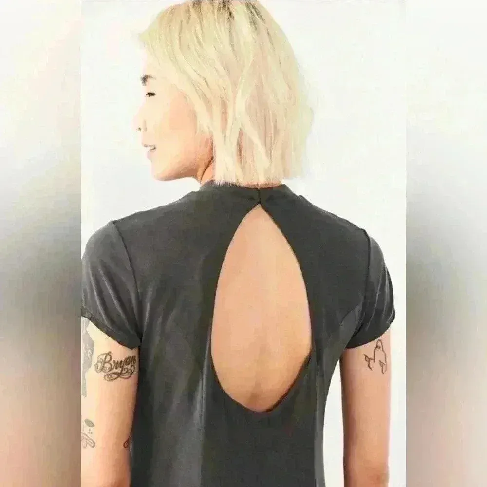 Silence & Noise Silence + Noise Violetta Cupro‎ Mock Neck Mini Dress Size S - Image 12