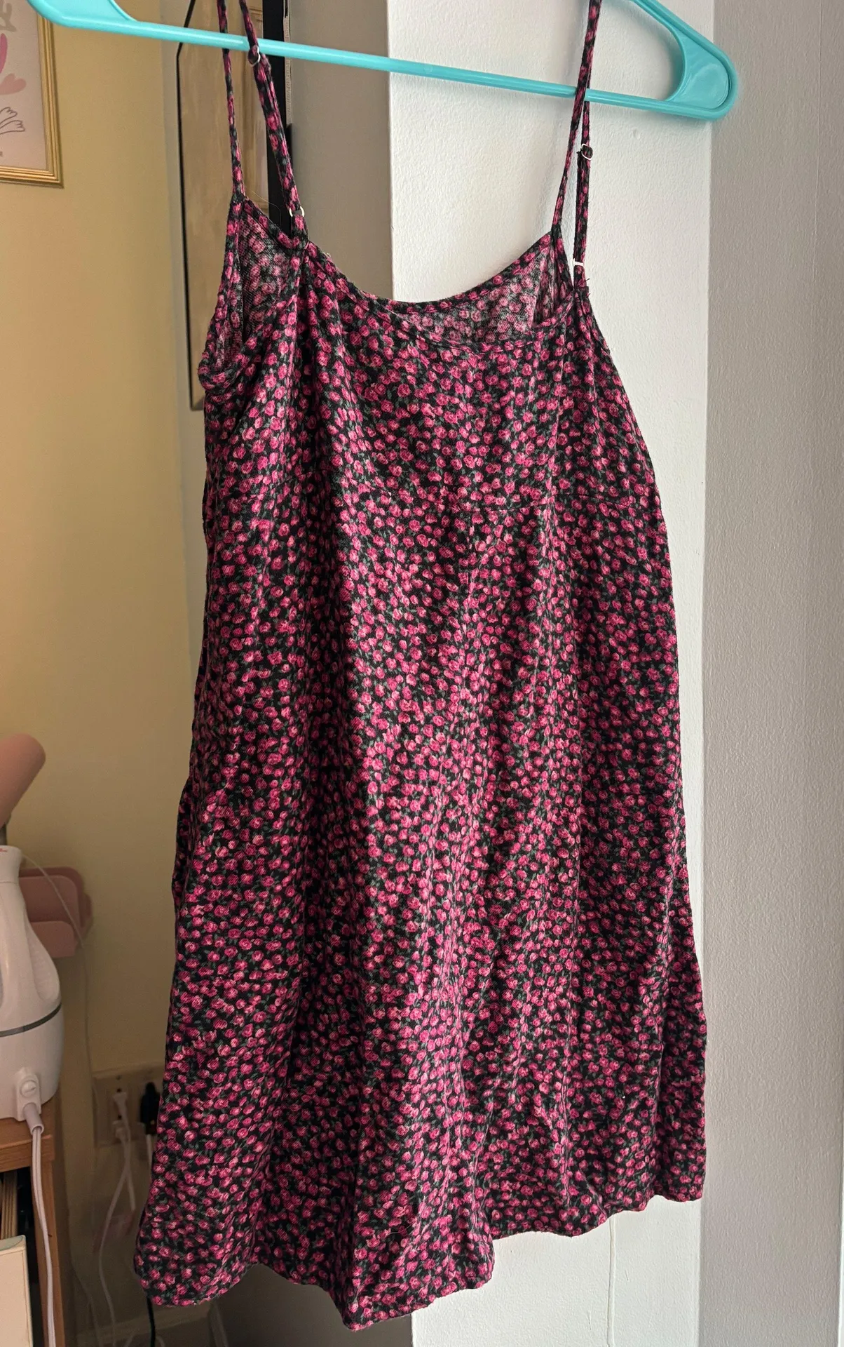 Black/purple Floral Mini Dress - Image 2